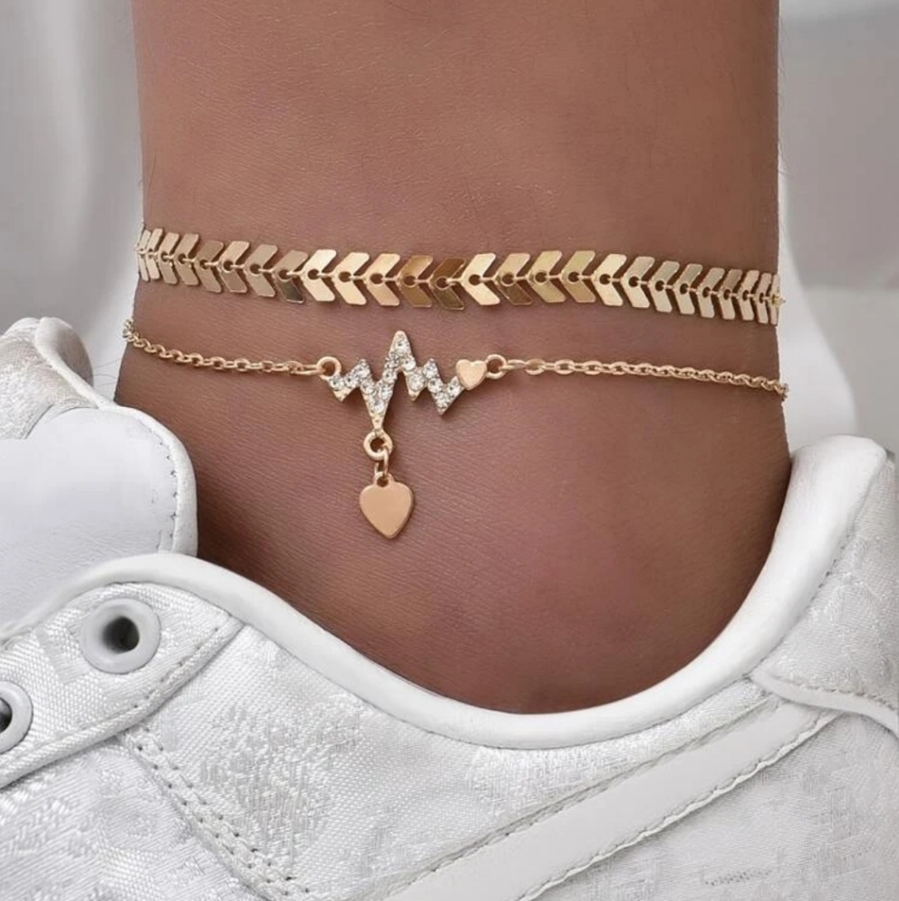 🍉5 for $25* Heartbeat Ankle Bracelet
